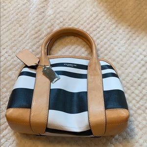 COPY - Small black and white coach handbag